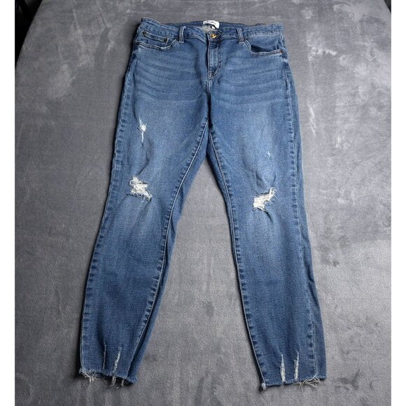 Pistola Womens Distressed Skinny Jeans 31 Medium Wash Mid Rise Holes Stretch - Picture 3 of 9